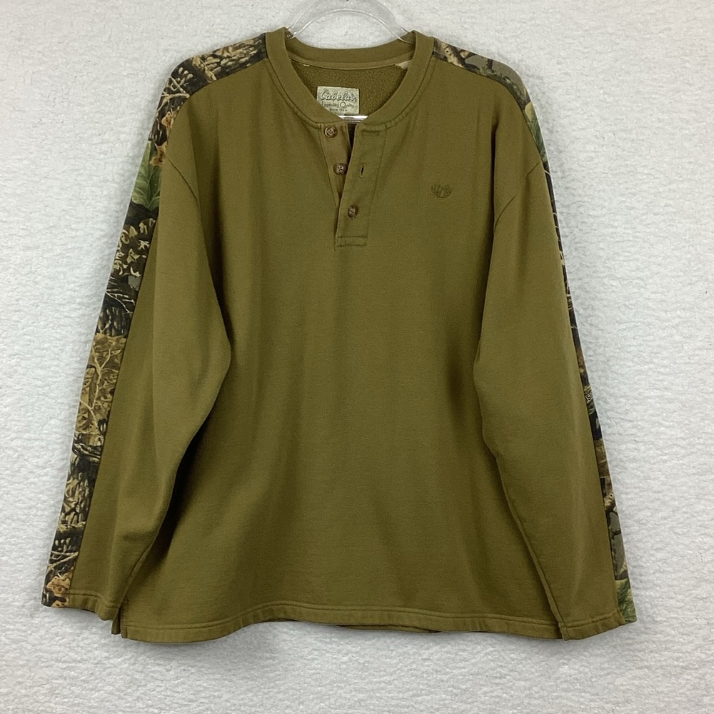 Cabella’s Mens Long Sleeve Outdoor Sweatshirt, XL.